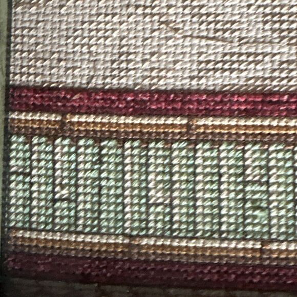 Tiki Cross Stitch Potted Tree FRAMED Wall Decor Completed Vintage - Picture 8 of 12